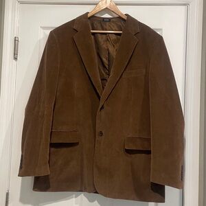 Saddlebred Mens Corduroy Two-Button Blazer Cotton Sport Coat 46R Jacket